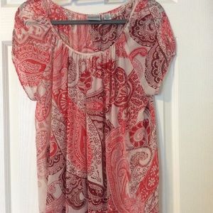 Chico’s Sheer Cap Sleeve Top